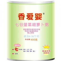 菠菜胡蘿卜大米粥 香愛嬰嬰童用品 香愛嬰七谷菠菜胡蘿卜香蕉粥